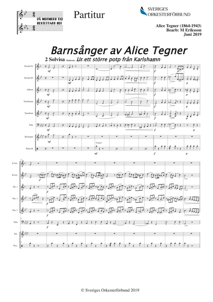 Barnsånger av Alice Tegner