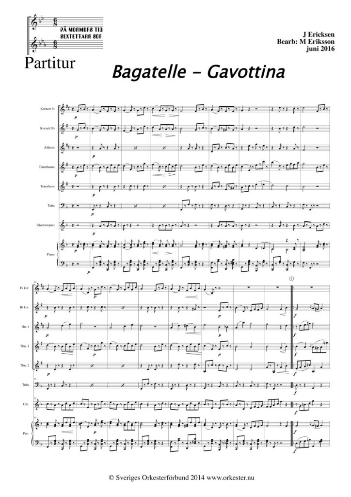 Bagatelle . Gavottina