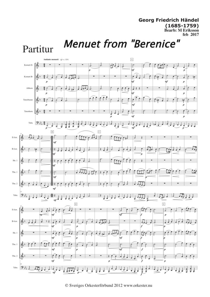 Menuet from "Berenice"