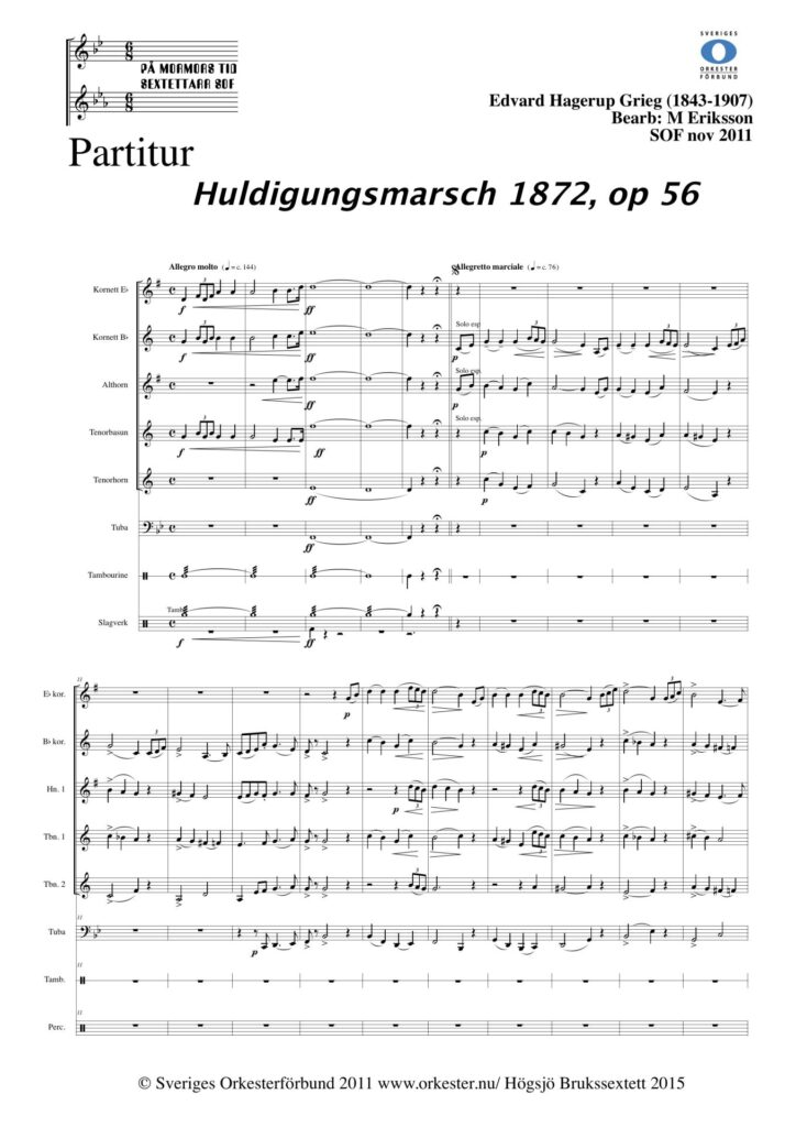 Huldigungsmarsch, ur Jorsalfar