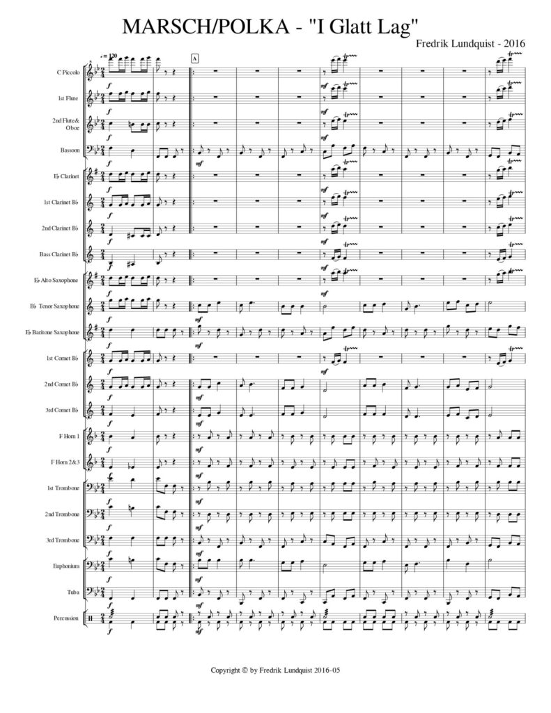 I Glatt lag - marsch/ polka