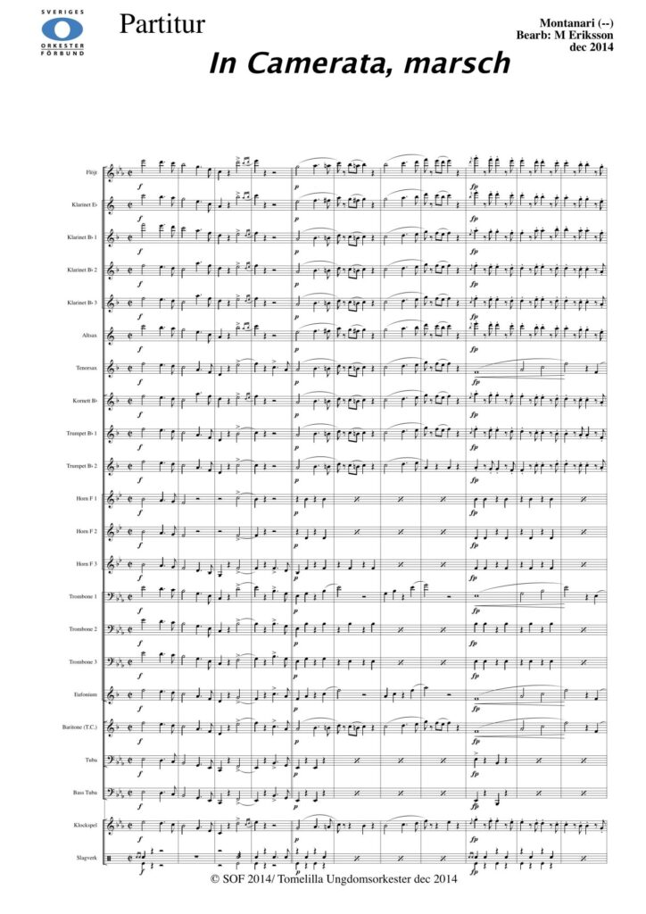 In Camerata, marsch