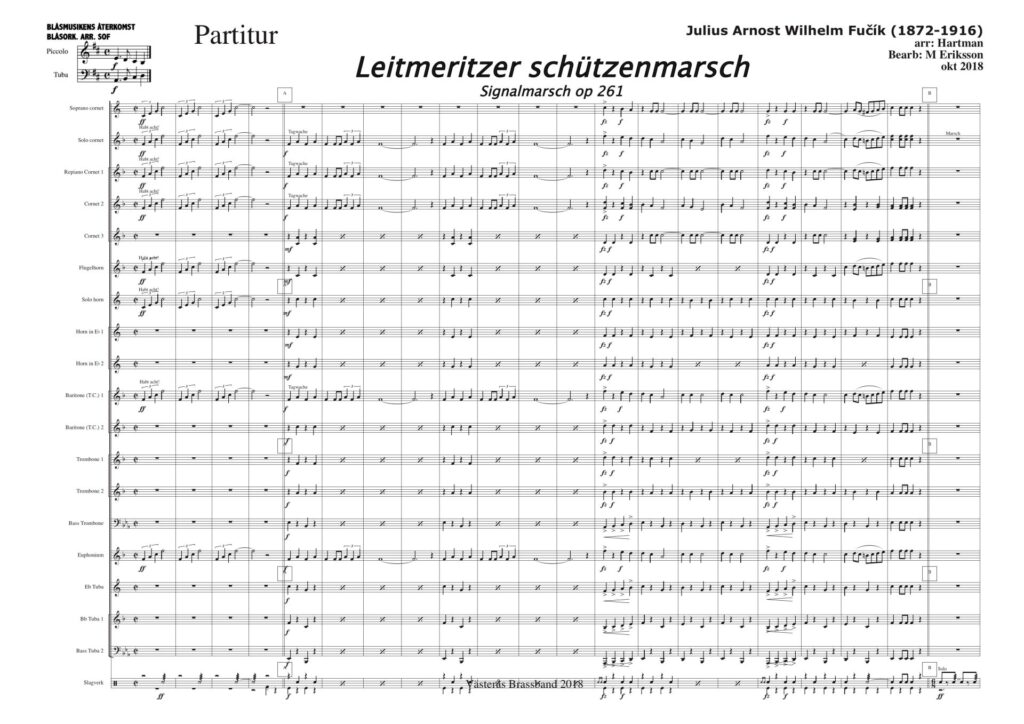 Leitmeritzer schützenmarsch, Op 261