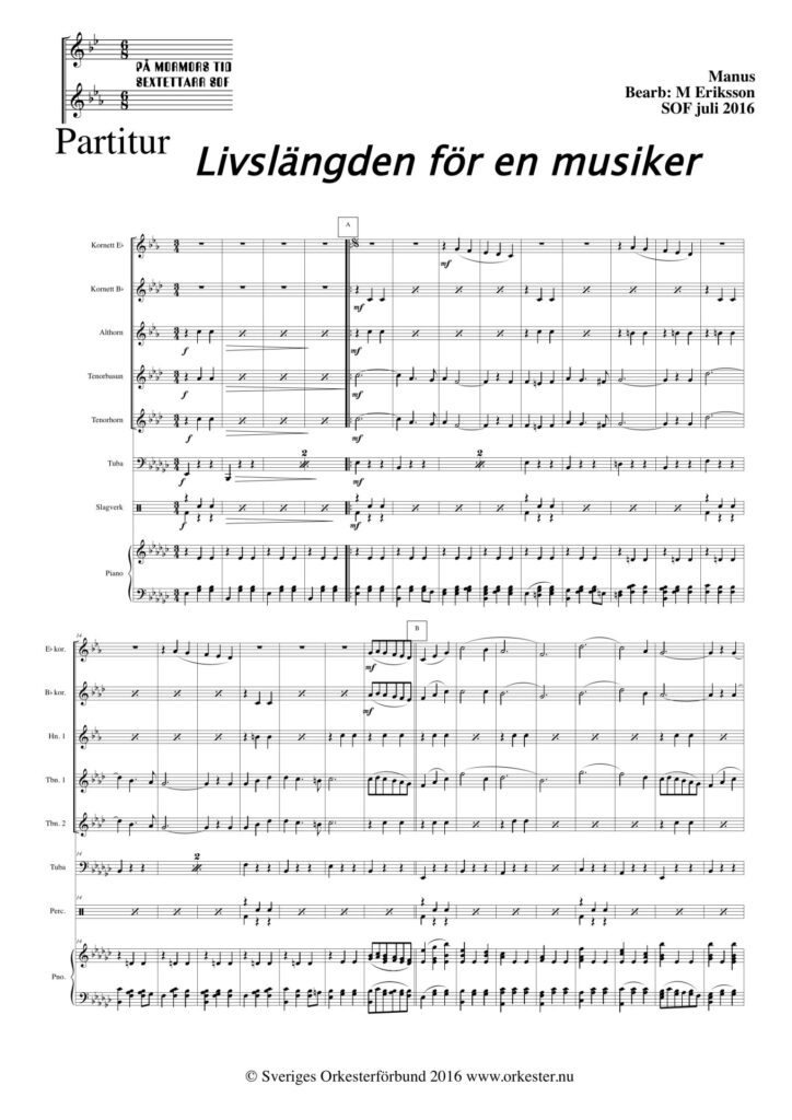 Livslängden för en musiker, vals