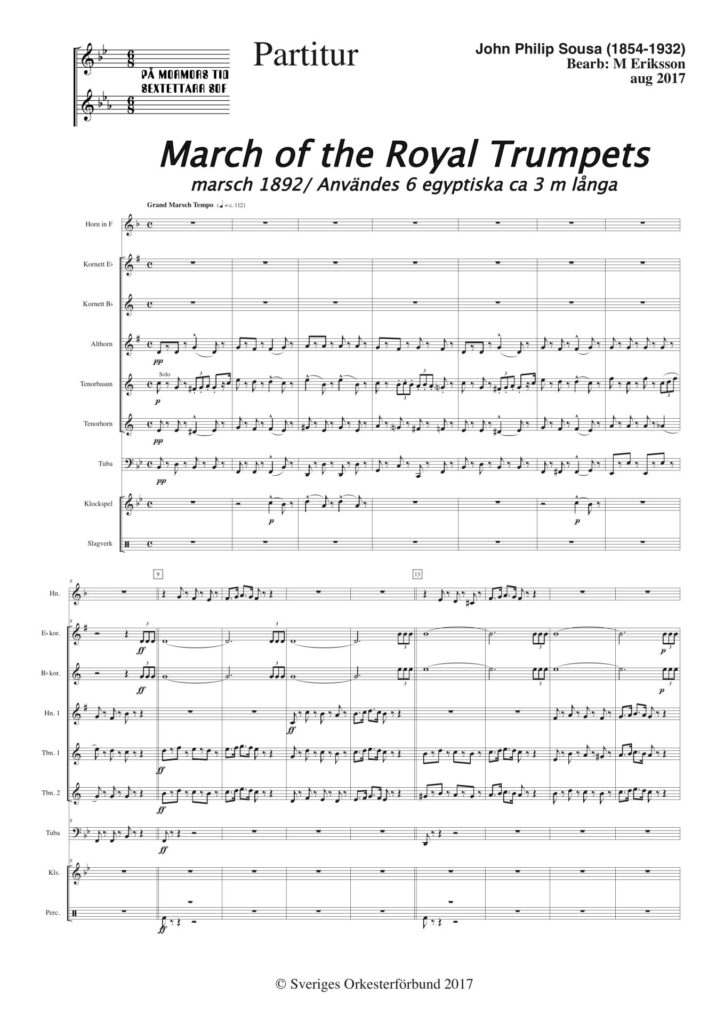 March of the Royal Trumpets, 1892