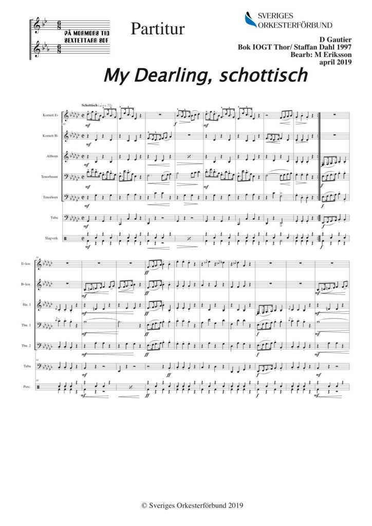 My Dearling, schottisch