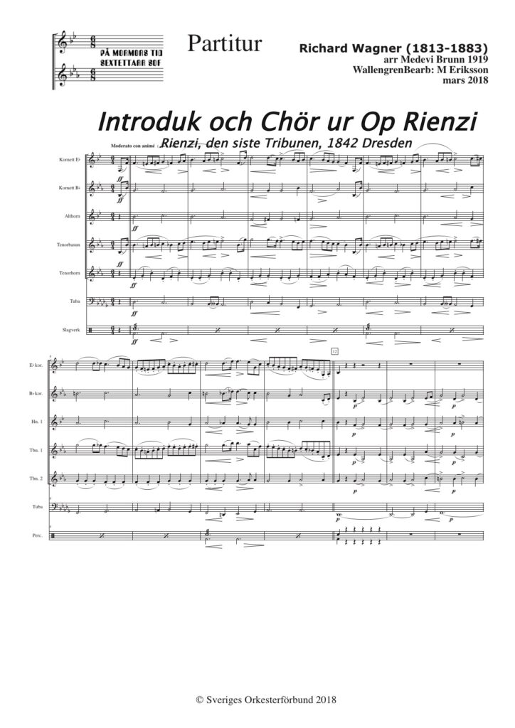 Introduktion och Chör, ur Op Rienzy