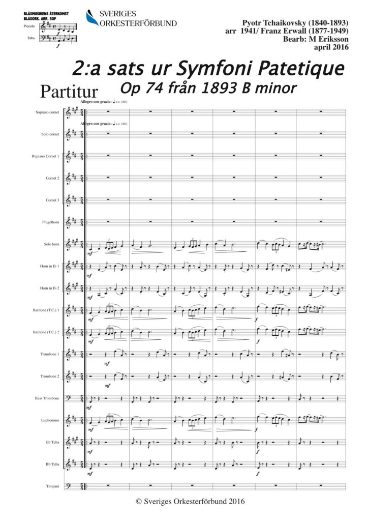 2.a sats ur Symphony Patetique, Op 74