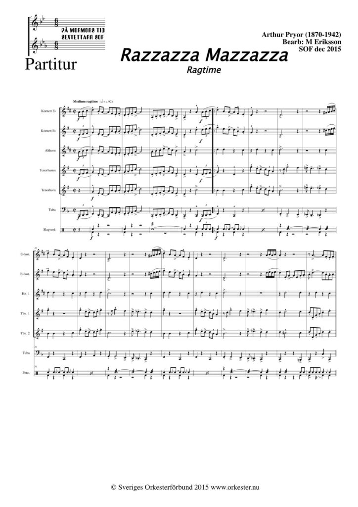 Razzazza Mazzazza, Ragtime