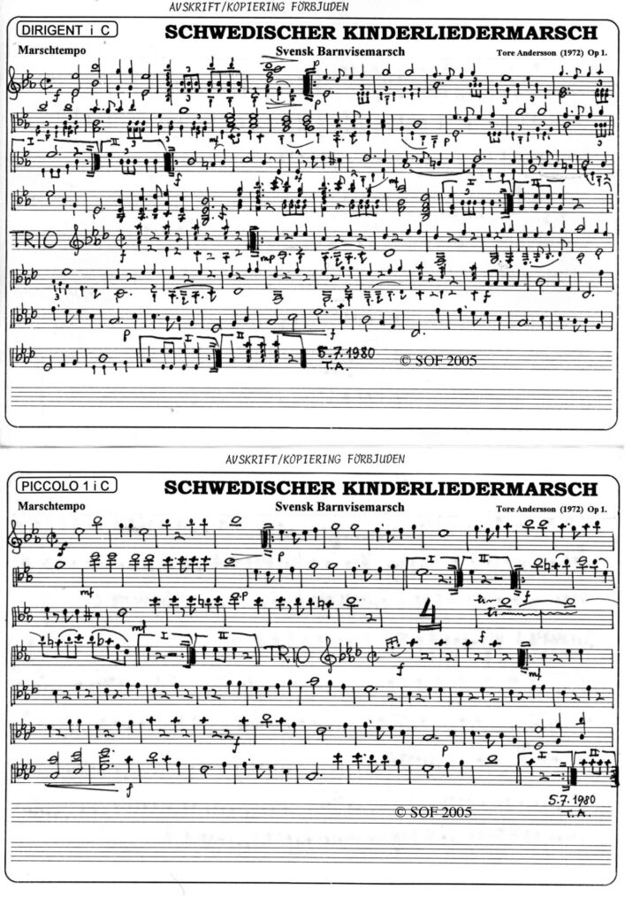 Schwedischer Kinderliedermarsch/ Svensk Barnvisemarsch