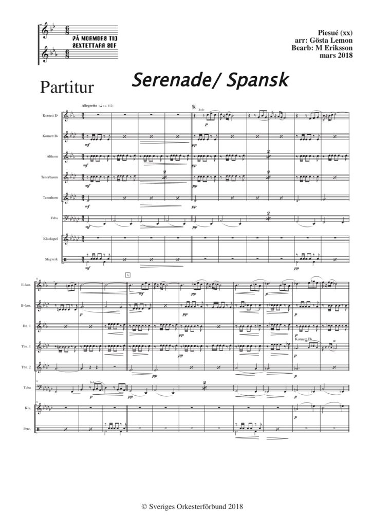 Serenade, Spansk