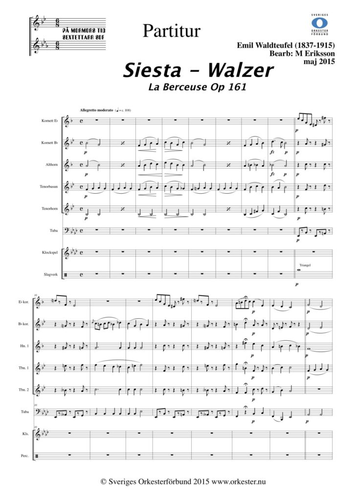 Siesta - Walzer (La Berceuse Op 161)
