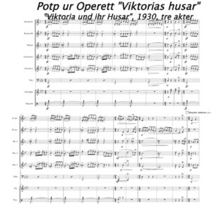 Viktorias Husar, operett potp ur