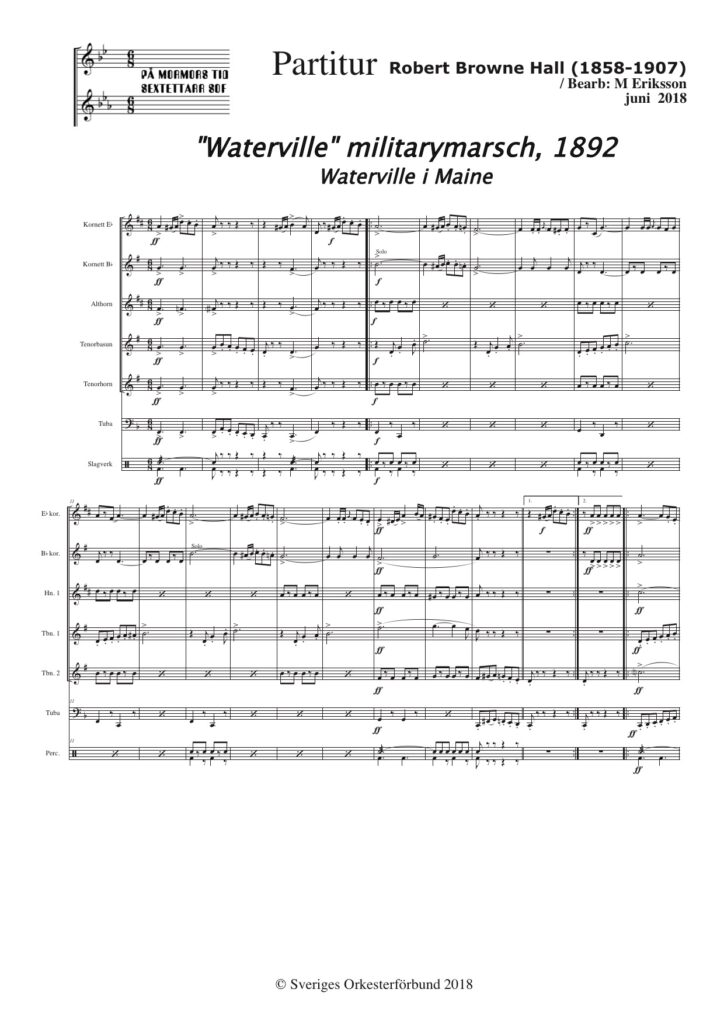 "Waterville" militarymarsch, 1892
