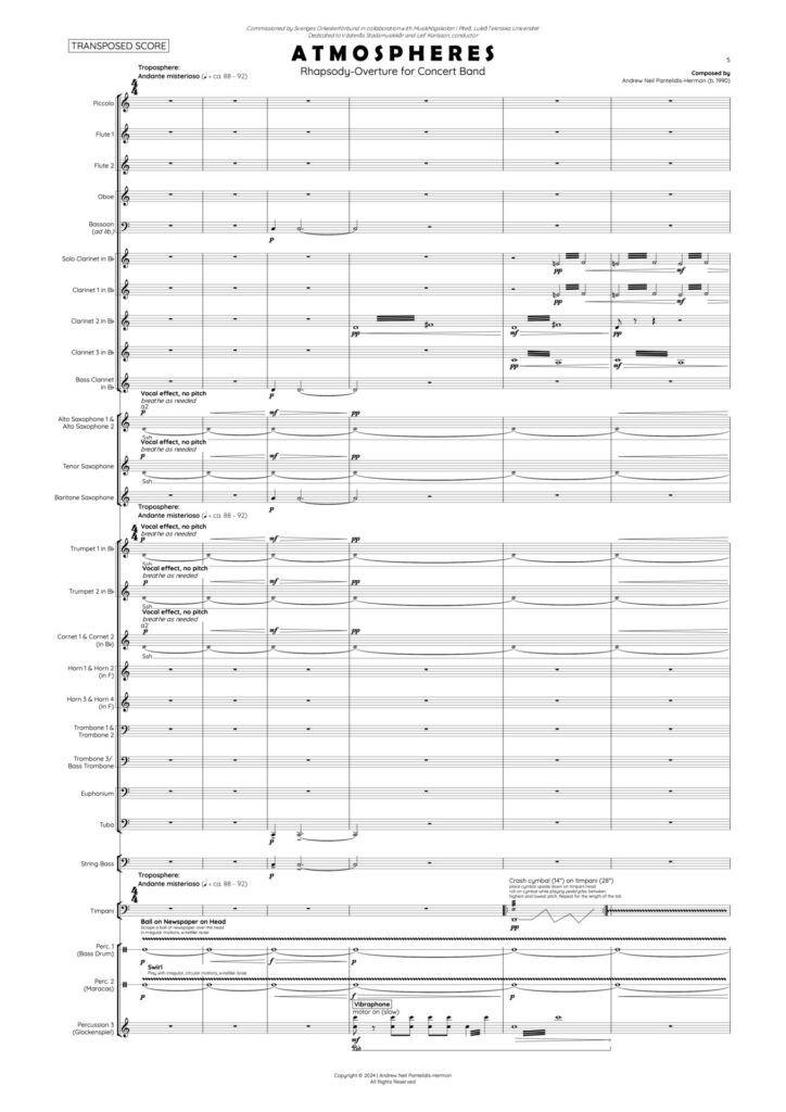 ATMOSPHERES for consertband