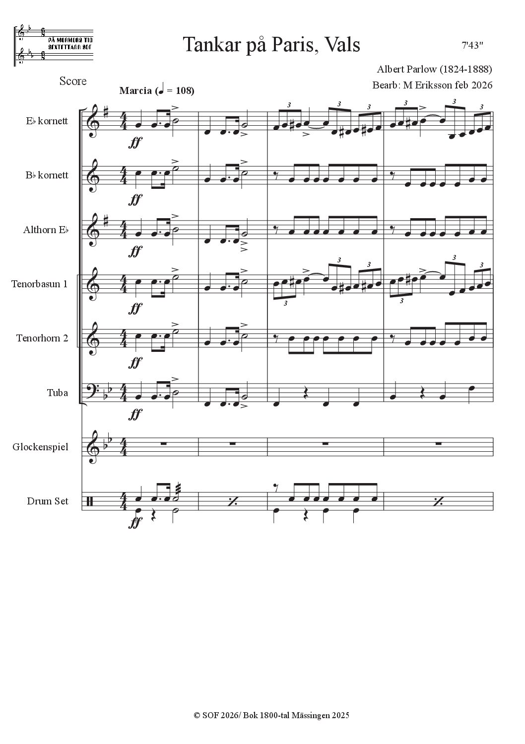 Tankar på Paris, vals